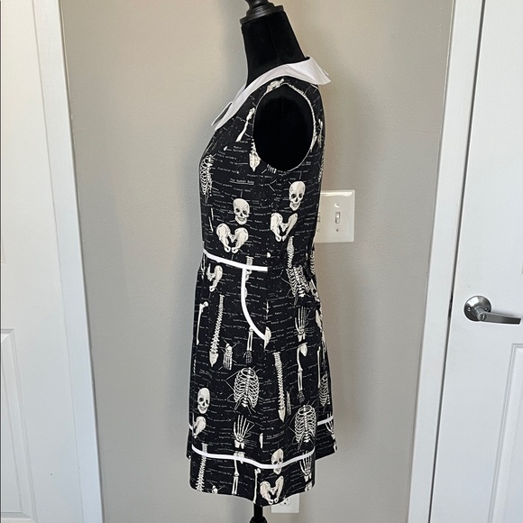 Modcloth Black and White Skeleton Print Mini Dress - Picture 7 of 12